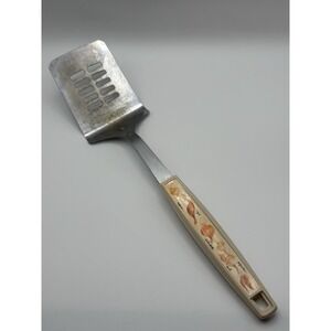 Vintage Ekco USA‎  Slotted Spatula Flipper Turner Onion Handle Stainless